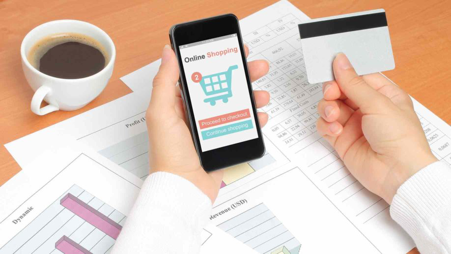 shopping with smartphone