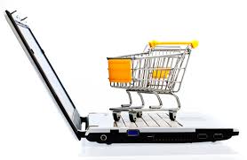 laptop and shopping cart