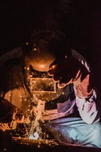 a person working as a welder